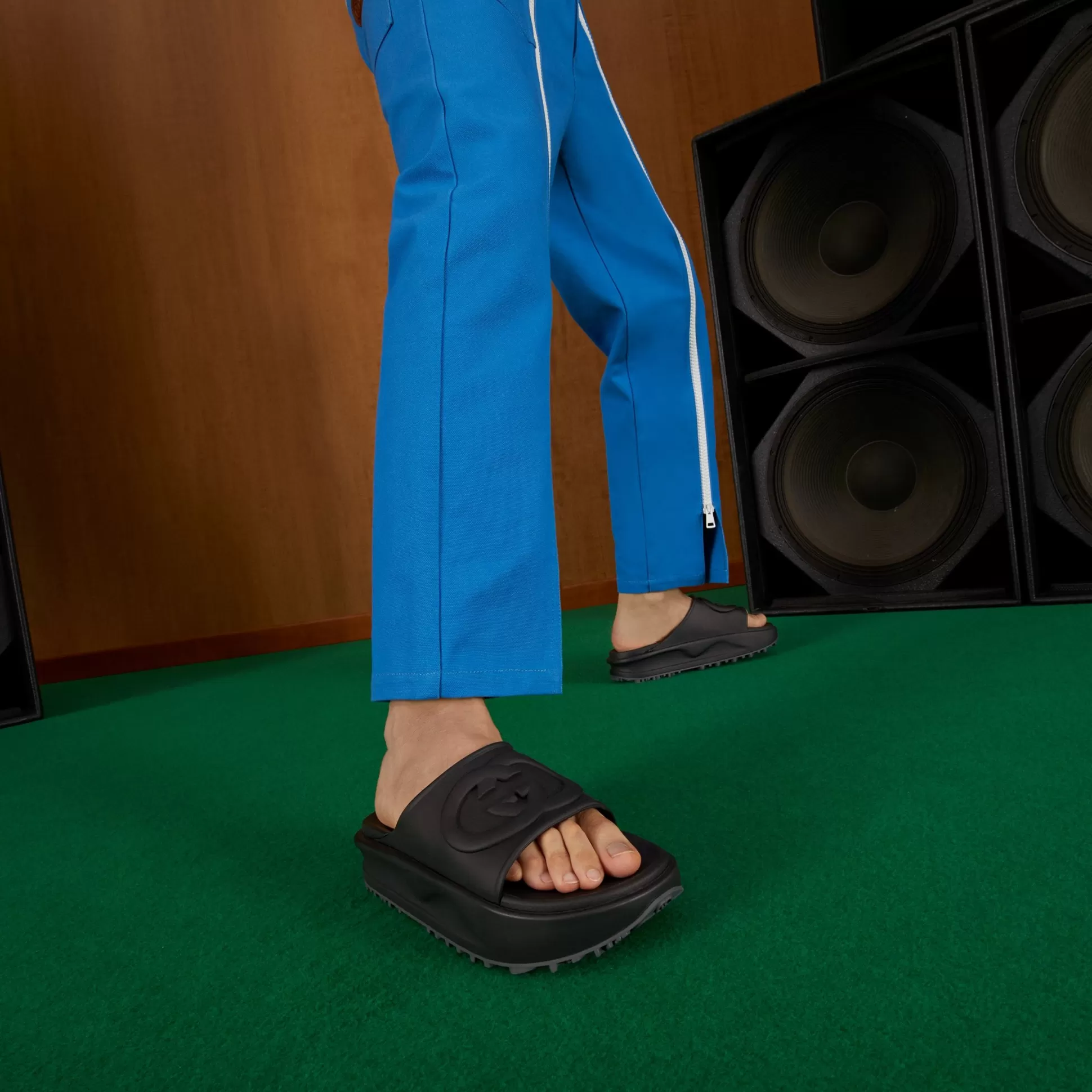GUCCI Men'S Interlocking G Slide Sandal-Men Slides & Sandals