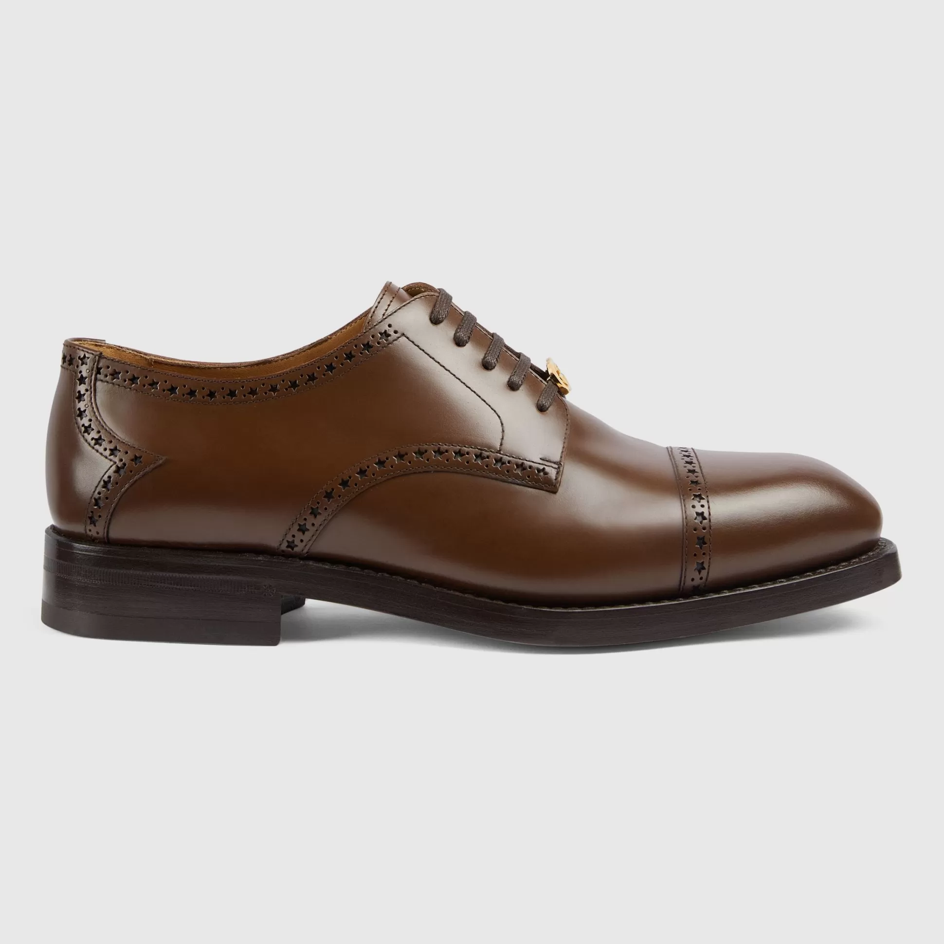 GUCCI Men'S Lace-Up Shoe With Brogue Details-Men Dress Shoes