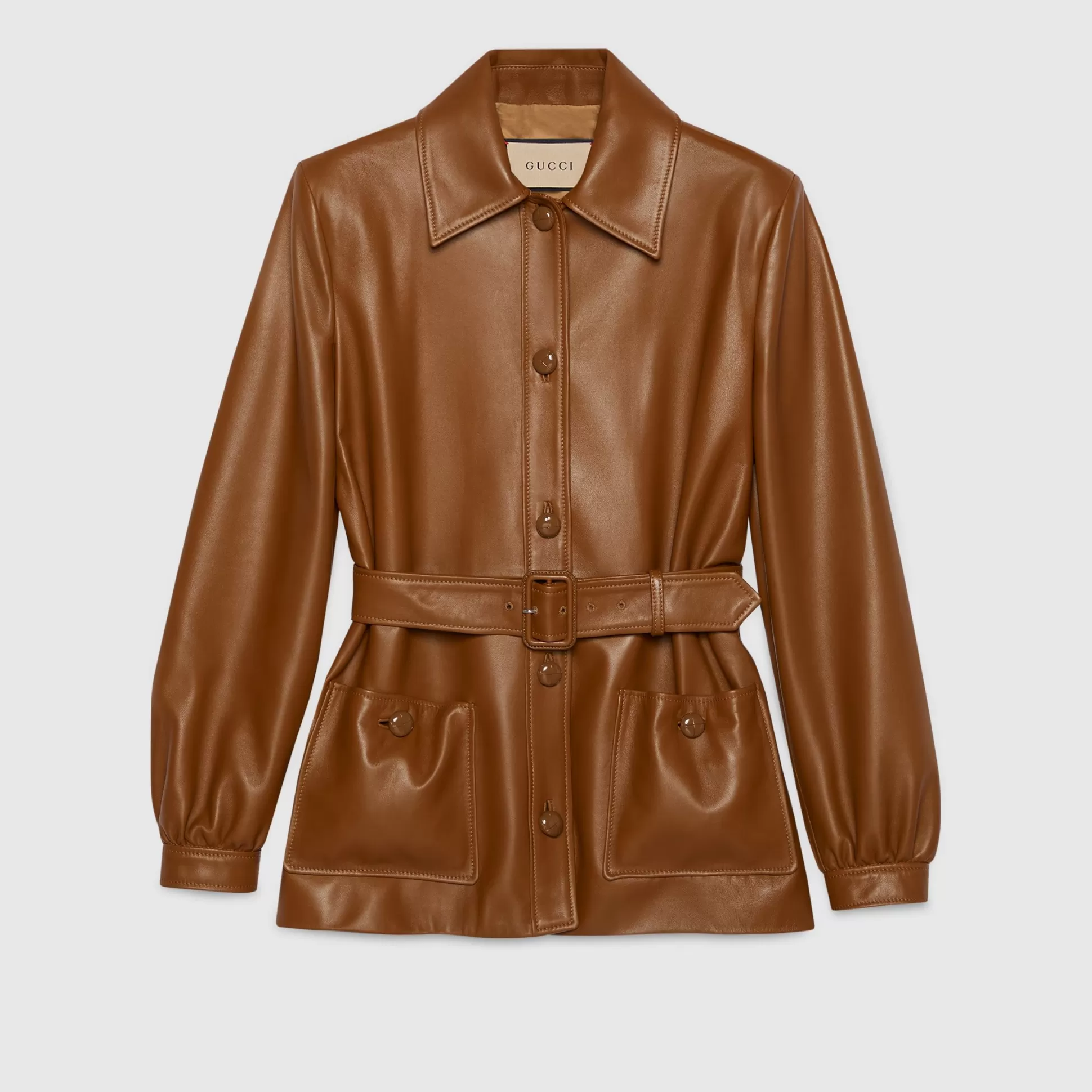 GUCCI Nappa Leather Jacket-Women Leather