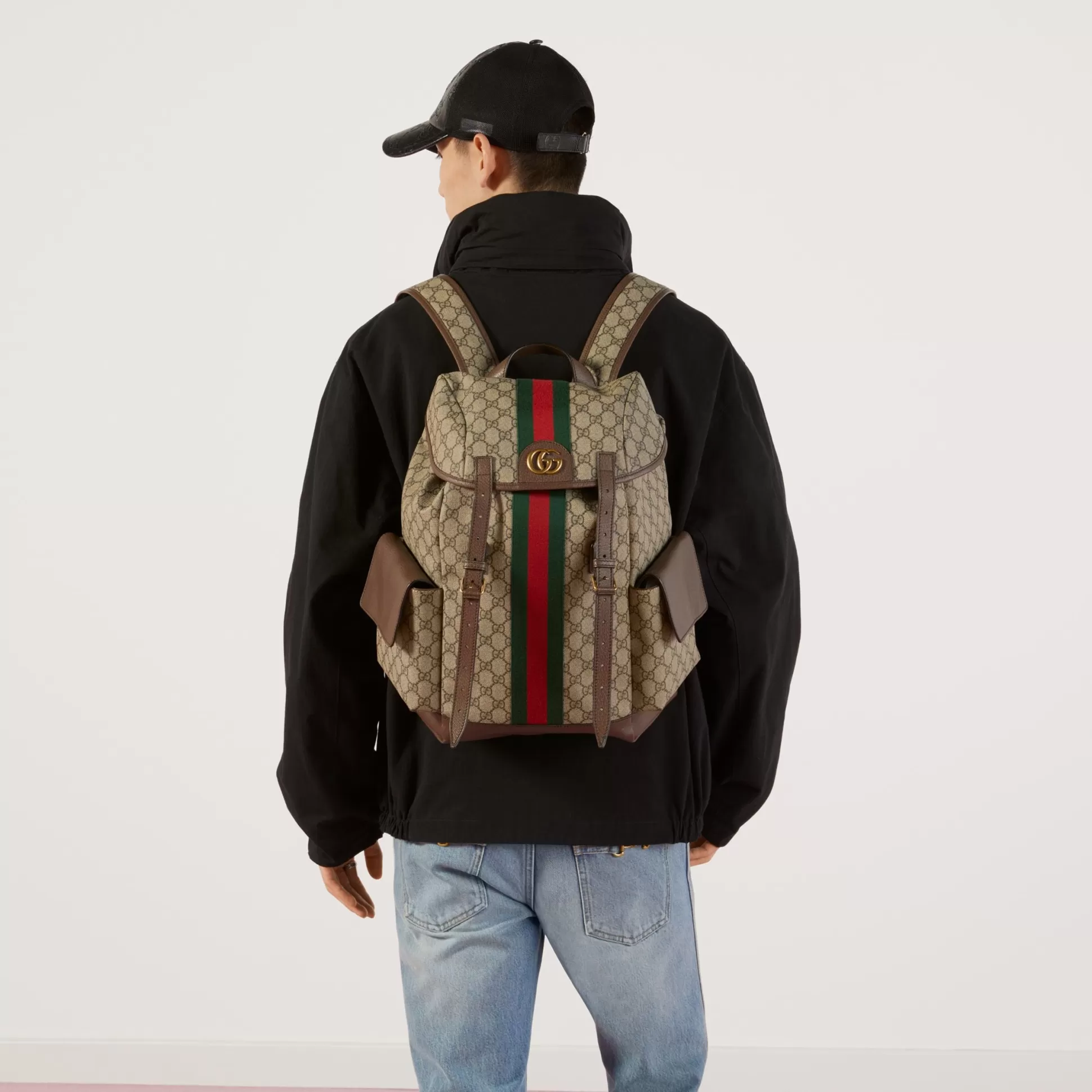 GUCCI Ophidia Gg Medium Backpack-Men Backpacks