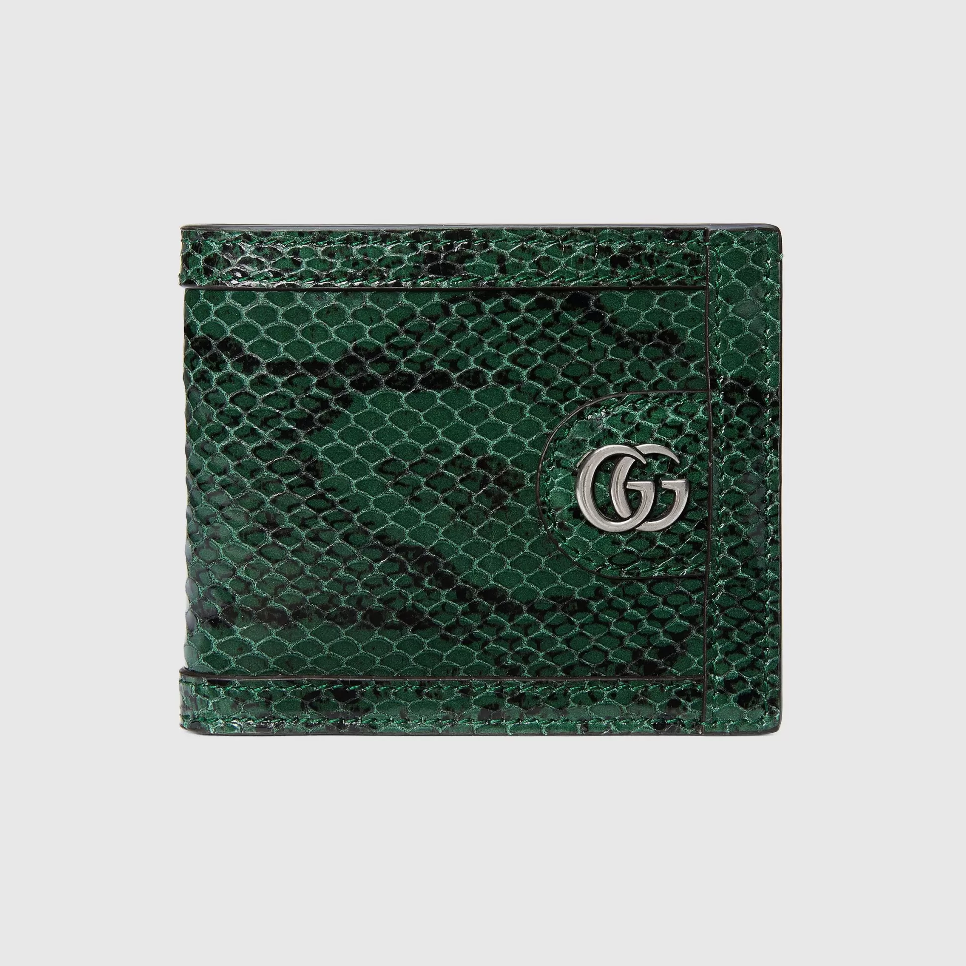 GUCCI Python Card Case Wallet With Double G-Men Precious Accessories