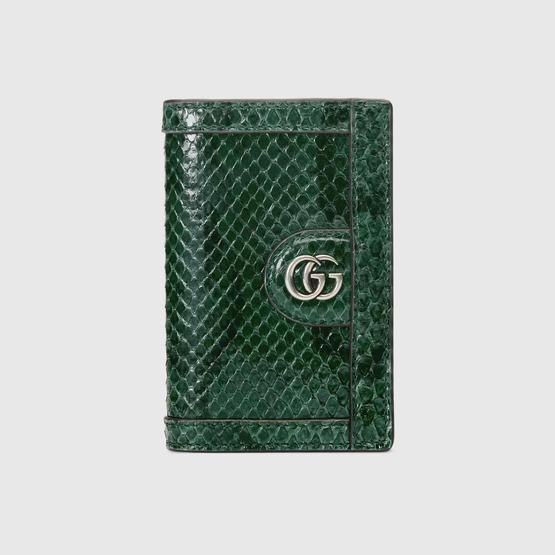 GUCCI Python Card Case With Double G-Men Precious Accessories