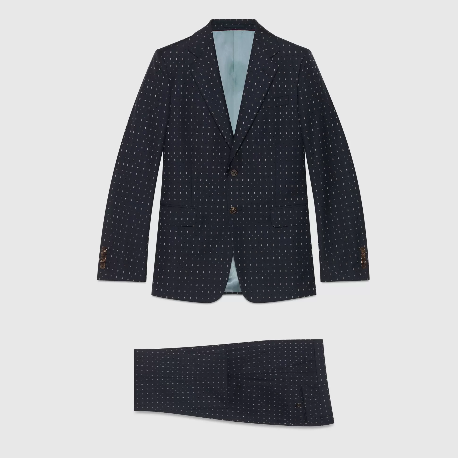 GUCCI Straight Fit G Dot Wool Suit-Men Formalwear