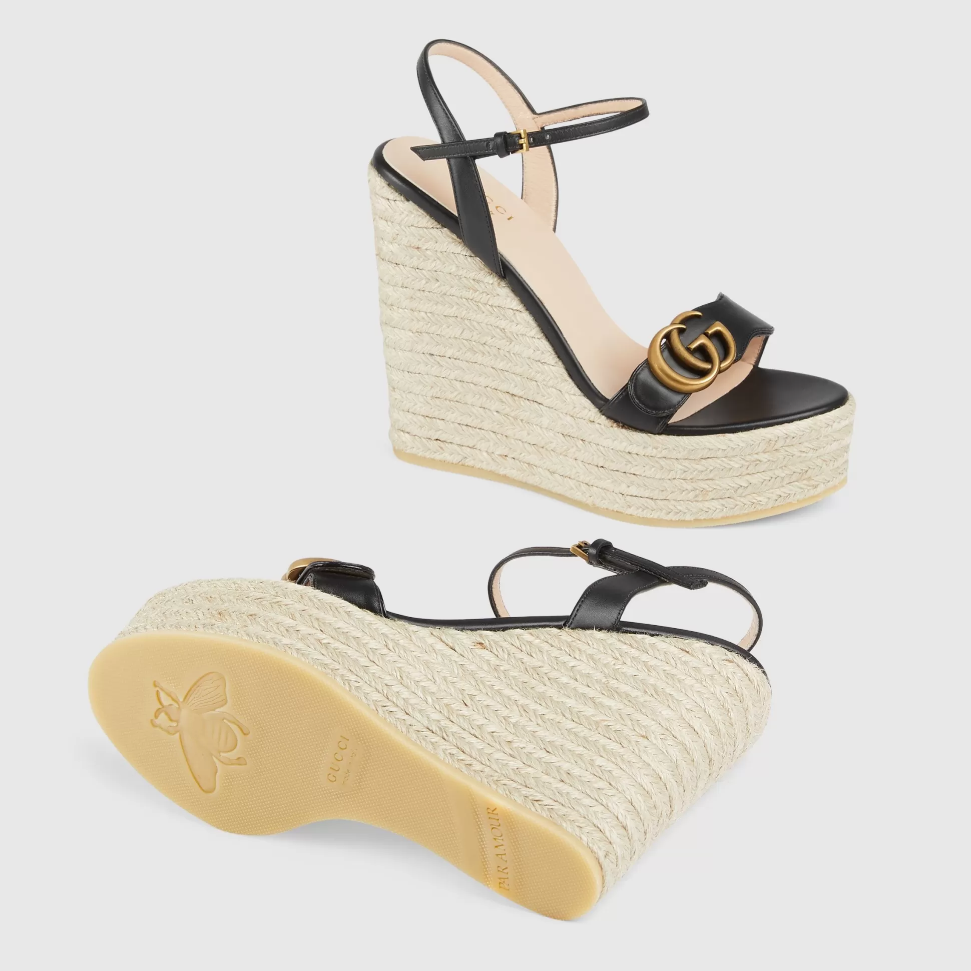 GUCCI Women'S Leather Platform Espadrille-Women Espadrilles