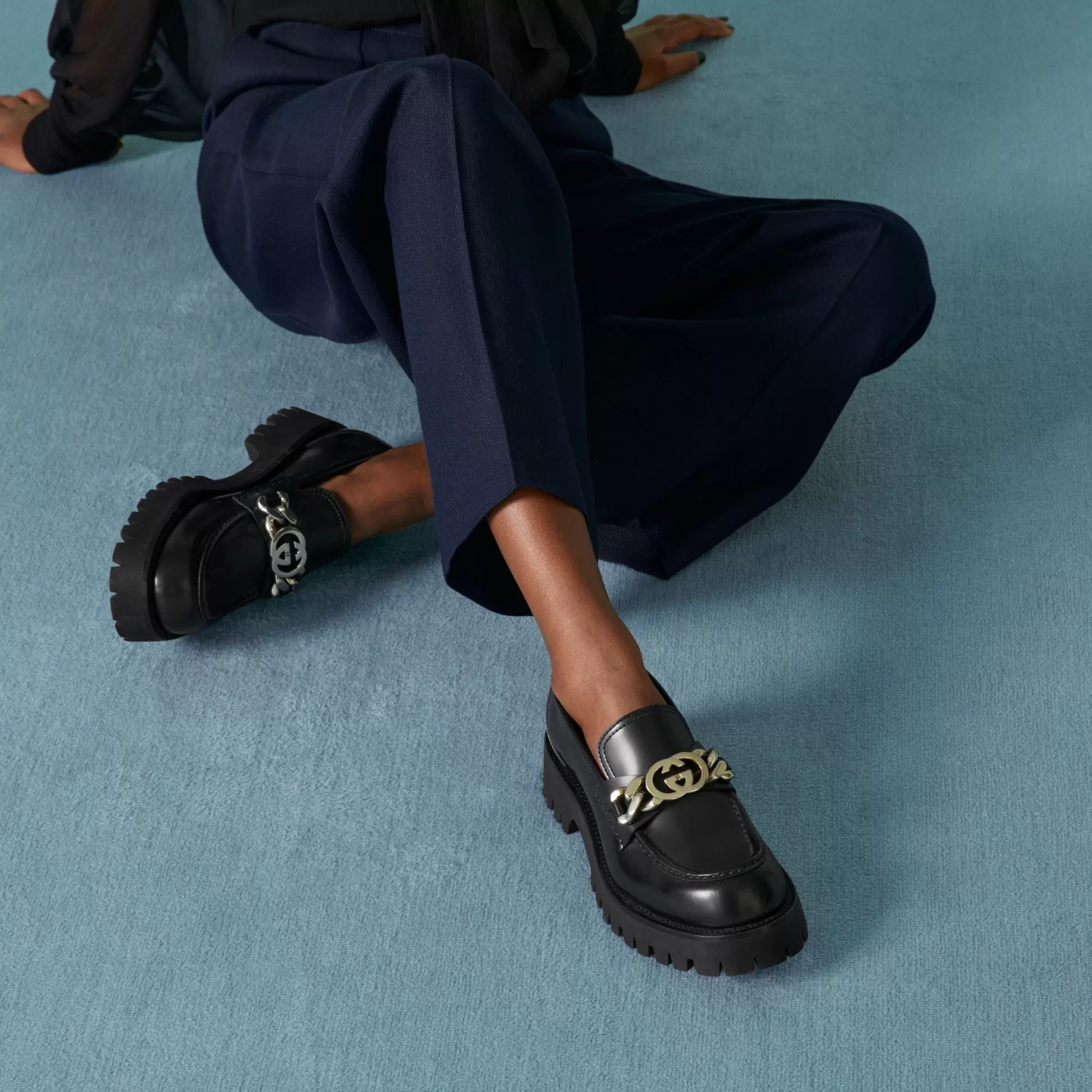 GUCCI Women'S Lug Sole Loafer-Women Loafers & Lace-Ups